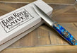 Bark River Puukko 3V Knife Blue Sprucecone - Blue Liners (USA) from NORTH RIVER OUTDOORS