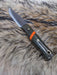 Bark River Ultra Lite Field Knife CPM 3V Green Canvas Micarta Orange Spacer Liners Brass Pins (USA) from NORTH RIVER OUTDOORS
