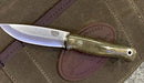 Bark River Ultralite Bushcrafter CPM 3V Green Micarta - Red Liners - Mosaic Pins from NORTH RIVER OUTDOORS