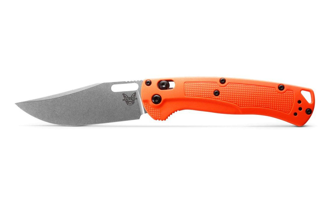Benchmade 15535 Taggedout Axis Folding Knife 3.5" CPM-154 Stonewashed, Orange Grivory Handles from NORTH RIVER OUTDOORS