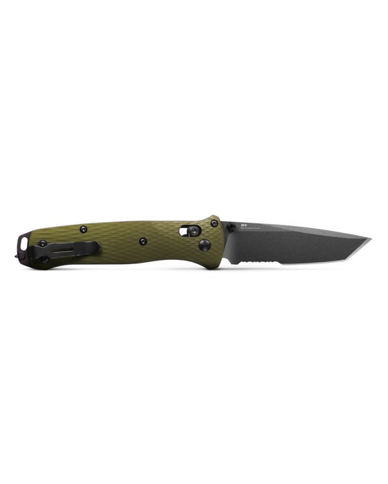 Benchmade 537SGY-1 Bailout Serrated Knife Green Aluminum Knife 3.4" (USA) from NORTH RIVER OUTDOORS