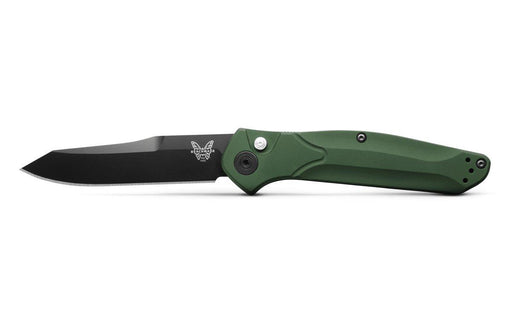 Benchmade 9400BK Osborne Auto Knife 3.4" S30V Black Plain Blade, Green Handles - NORTH RIVER OUTDOORS