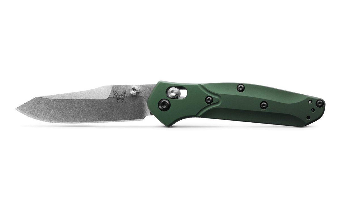 Benchmade 945 Mini Osborne Folding Knife 2.92" S30V Satin Plain Blade, Green from NORTH RIVER OUTDOORS