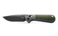 Benchmade Redoubt 430BK Folding Knife 3.55" CPM-D2 Graphite Black Plain Blade, Gray and Green Grivory Handles from NORTH RIVER OUTDOORS