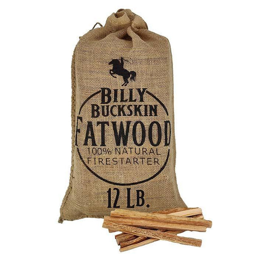 Billy Buckskin Fatwood Fire Starter Sticks 12 Pound Burlap Bag - NORTH RIVER OUTDOORS