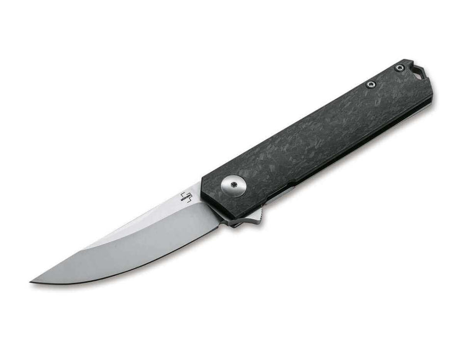 Boker 01BO231 Lucas Burnley Kwaiken Compact Flipper Knife (USA) D2 Marble Carbon from NORTH RIVER OUTDOORS