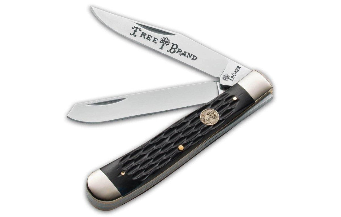 Boker 110733 Trapper Pocket Knife 4.25" Black Jigged Bone from NORTH RIVER OUTDOORS