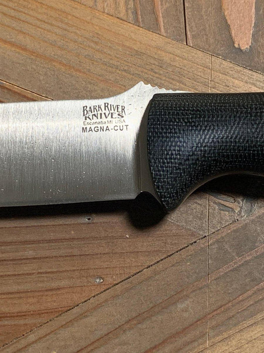 Bravo 1 LT MagnaCut Fixed Blade Black Micarta Bloody Spacer Mosaic Pins (USA) from NORTH RIVER OUTDOORS