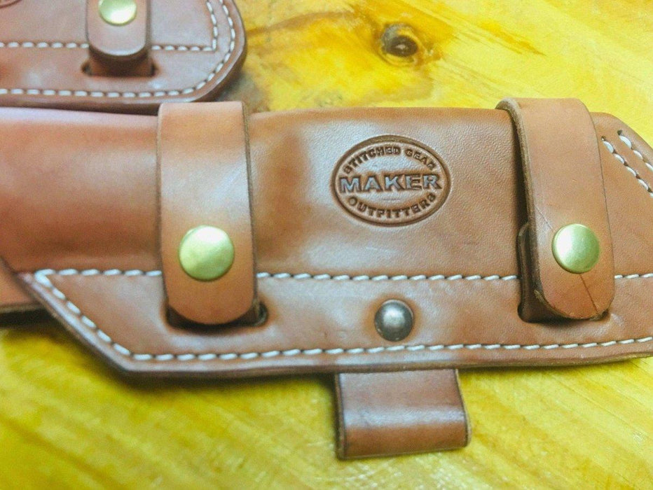 Bushcraft 6 Way Leather Sheath (Custom) from NORTH RIVER OUTDOORS