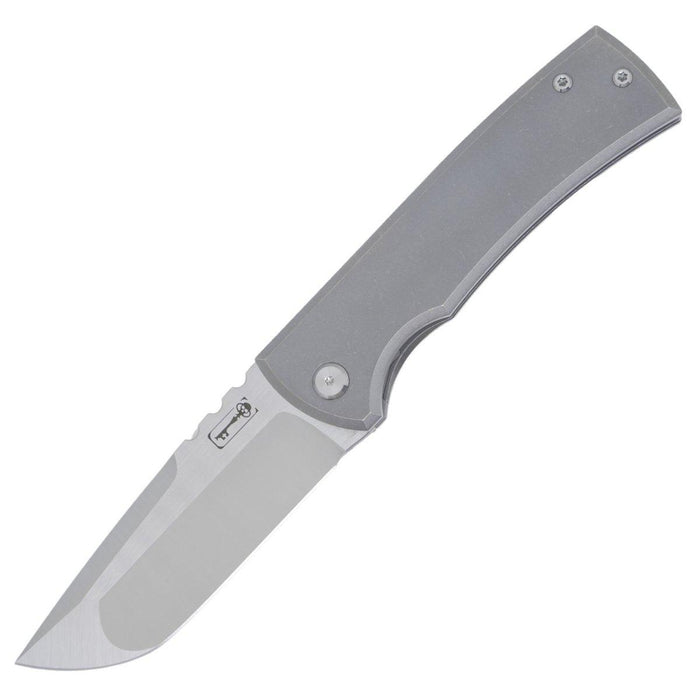 Chaves Redencion 229 Lee Williams Kickstop Flipper Stonewashed Drop Point Titanium 3.50" - NORTH RIVER OUTDOORS