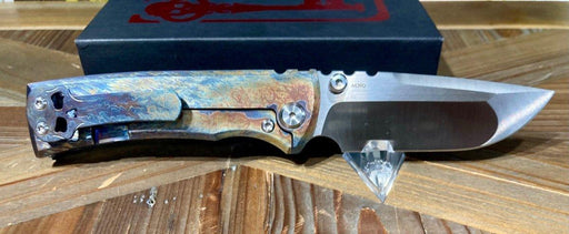 Chaves Ultramar Redencion Street Custom Titanium Drop Point Knife "LightningStrike" from NORTH RIVER OUTDOORS