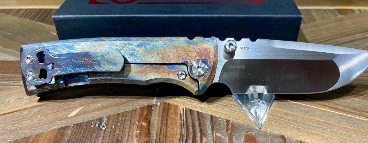 Chaves Ultramar Redencion Street Custom Titanium Drop Point Knife "LightningStrike" - NORTH RIVER OUTDOORS