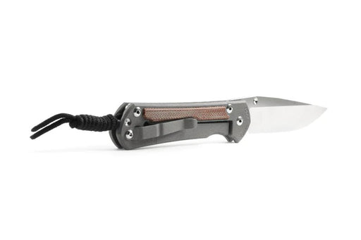 Chris Reeve Large Sebenza 31 Folding Knife 3.61" MagnaCut Blade, Sandblasted Titanium Handles with Natural Canvas Micarta Inlays - NORTH RIVER OUTDOORS