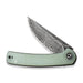 CIVIVI Mini Asticus Flipper Knife 3.25" Damascus, Jade Green from NORTH RIVER OUTDOORS