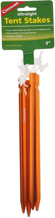 Coghlan's Ultralight 9" Tent Stakes 4 Pk from NORTH RIVER OUTDOORS