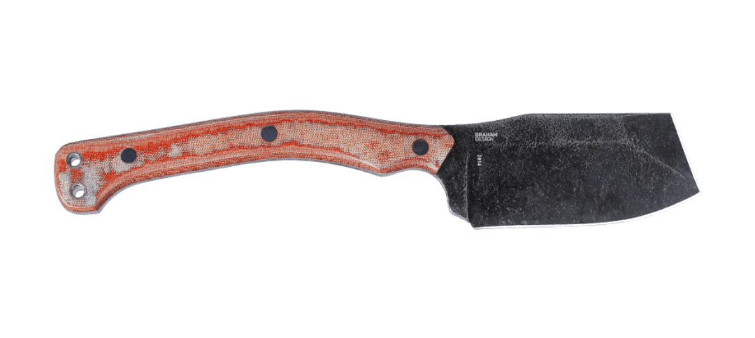 CRKT 2014 Razel Nax Fixed Blade Knife 4.29" 1075 Black Hammered Finish Chisel Blade, Brown Resin Infused Fiber Handles from NORTH RIVER OUTDOORS