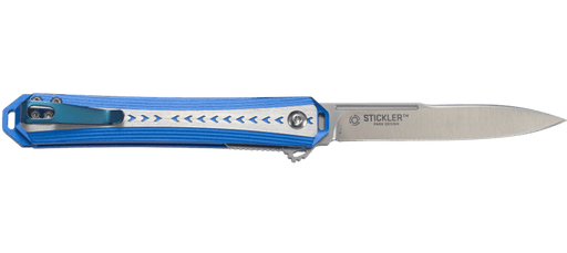 CRKT 6710 Stickler Assisted Flipper Knife 3.38" Sandvik 12C27, Blue & Silver from NORTH RIVER OUTDOORS
