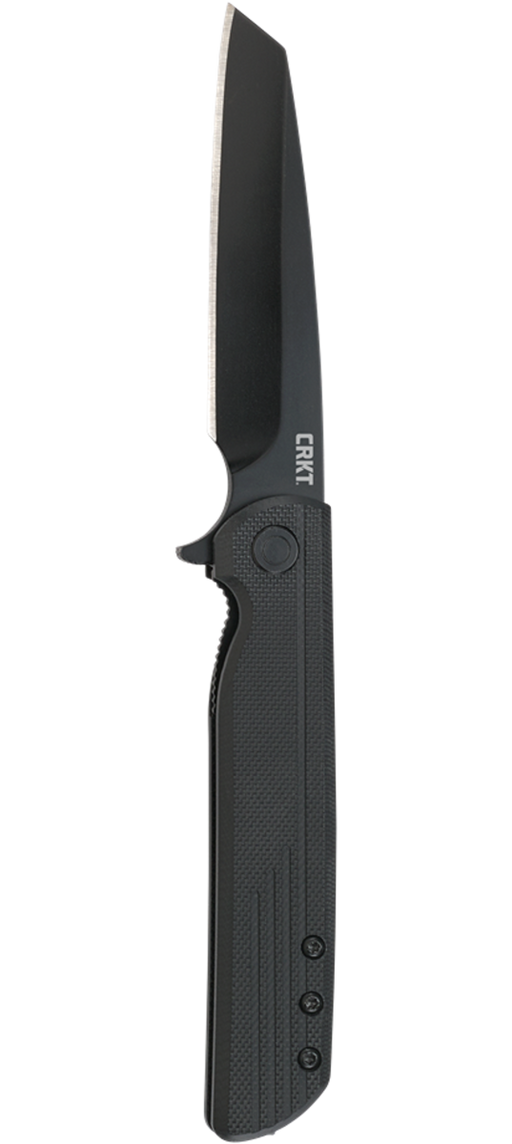 CRKT Matthew Lerch LCK + Blackout Assisted Flipper Knife 3.244" Black Reverse Tanto Blade from NORTH RIVER OUTDOORS
