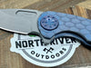 Curtiss F3 Compact Slicer Flipper PM-Mill Handles SW MagnaCut Blasted Ti Blue (USA) - NORTH RIVER OUTDOORS