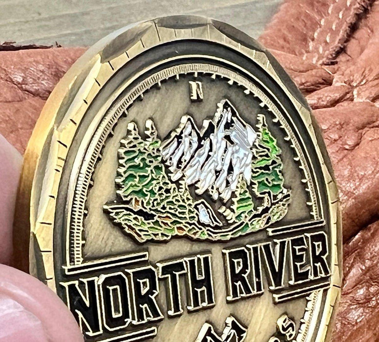 Custom Antique Bronze Challenge Coin by NORTH RIVER OUTDOORS - Limited Run - Serialized from NORTH RIVER OUTDOORS