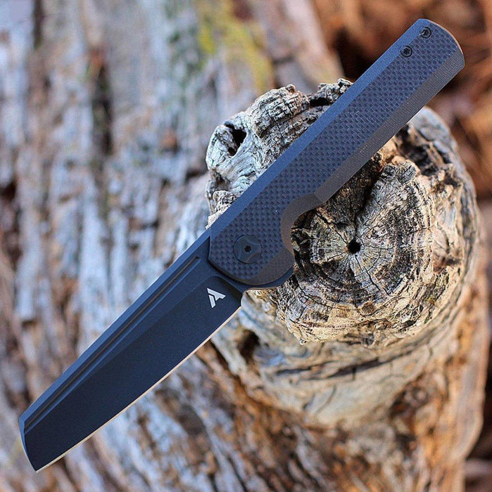 Darcform Slimfoot Ti Black G-10 M390 Flipper Blade 3.5" from NORTH RIVER OUTDOORS