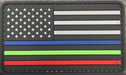 DDT Morale Patch | American Flag | 3 Color Lines | PVC from NORTH RIVER OUTDOORS