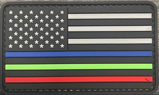 DDT Morale Patch | American Flag | 3 Color Lines | PVC - NORTH RIVER OUTDOORS
