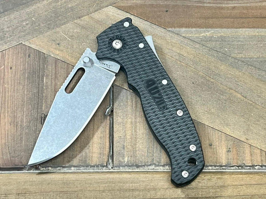 Demko AD 20.5 Shark Lock 205F12 Black Folding Knife AUS-10A Clip Point from NORTH RIVER OUTDOORS