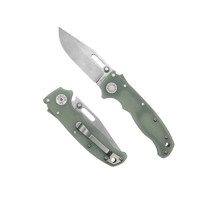 Demko AD20.5 Shark Lock Folding Knife 3" S35VN Clip Point Jade G10 from NORTH RIVER OUTDOORS