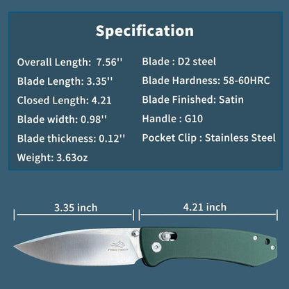 FreeTiger FT2103 Axis Lock Folding Knife D2 3.35" - NORTH RIVER OUTDOORS