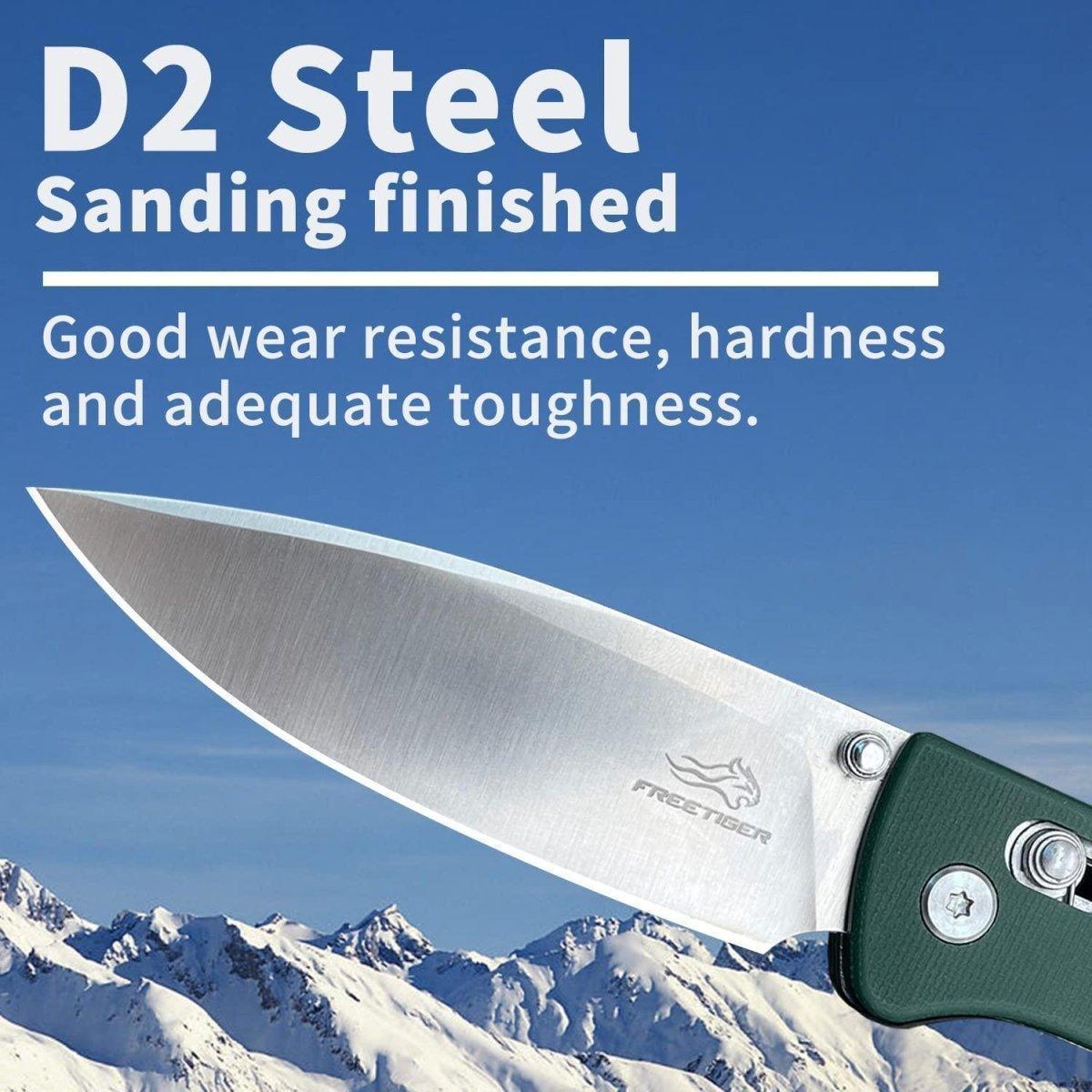 FreeTiger FT2103 Axis Lock Folding Knife D2 3.35" - NORTH RIVER OUTDOORS