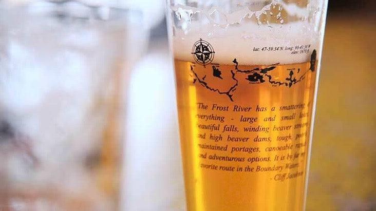 Frost River logo Pint Glass (USA) - NORTH RIVER OUTDOORS