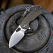 GiantMouse ACE Riv Ti Framelock Green Canvas Folding Knife from NORTH RIVER OUTDOORS