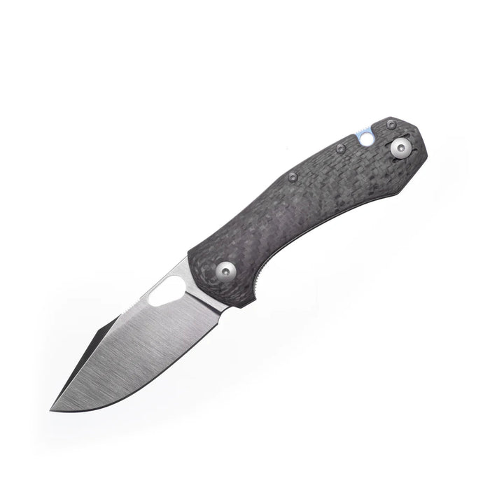 GiantMouse Atelier Folding Knife 2.875" Elmax Satin Blade Carbon Fiber Handles (Italy) from NORTH RIVER OUTDOORS