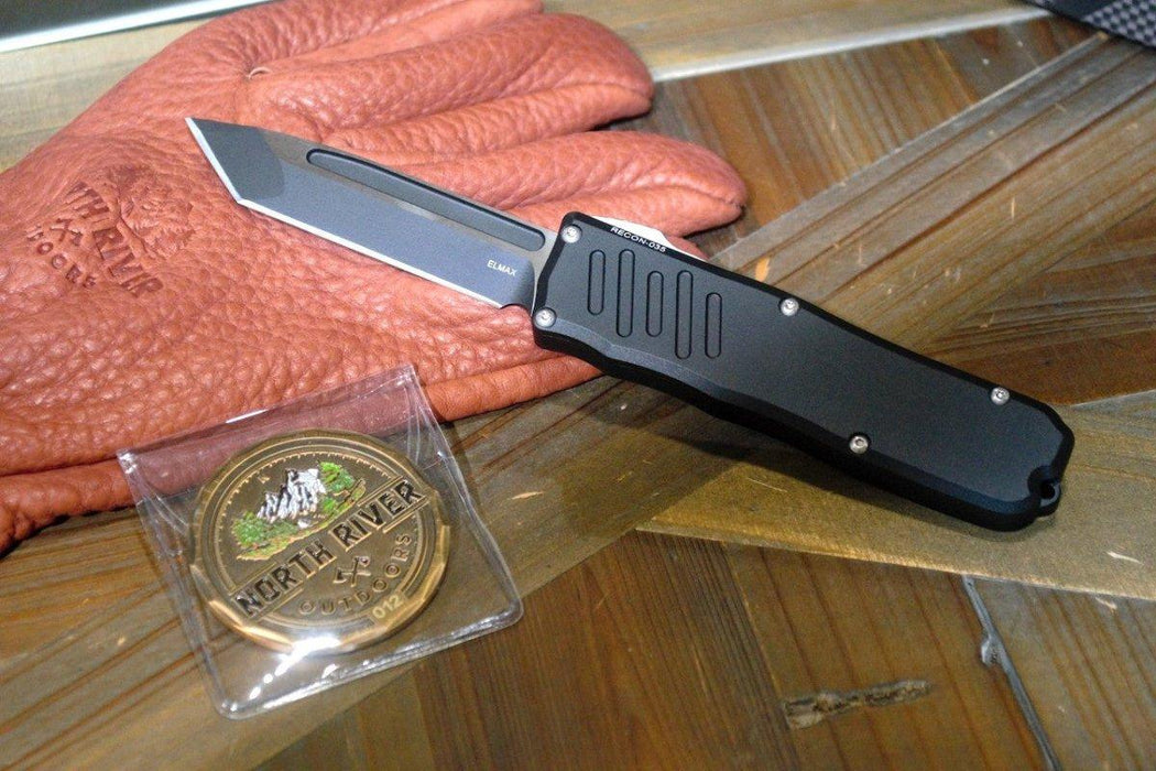 Guardian Tactical RECON-035 93221 Two-Tone Black Tanto Auto Knife 3.3" from NORTH RIVER OUTDOORS