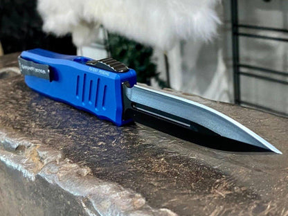 Guardian Tactical Recon-035 94131 D/E Auto Blue Black Tactical Knife (3.25") - NORTH RIVER OUTDOORS