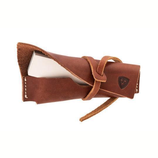 Helle Sharpening Stone S with Leather Holster  (Norway) from NORTH RIVER OUTDOORS