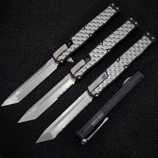 Heretic Cleric II Stonewashed Full Serrated Tanto MagnaCut Stainless Inlay H019-2C from NORTH RIVER OUTDOORS