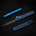 Heretic H020-4A-BLU Cleric II Double Edge Black MagnaCut Knife Blue Black SS inlays from NORTH RIVER OUTDOORS