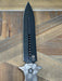 Heretic Nephilim Fixed Blade D/E Dagger Flamed Titanium Handle DLC Black Full Serrated Blade H003-6C-FTi from NORTH RIVER OUTDOORS