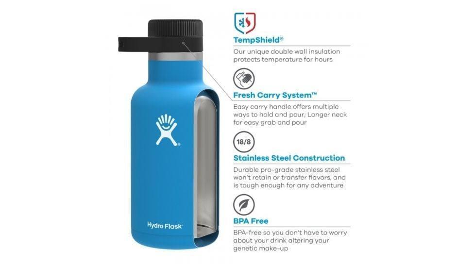 Hydro Flask Beer Growler - Stainless Steel - 64 oz, Stone from NORTH RIVER OUTDOORS