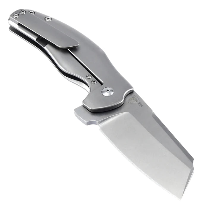 Kizer Sheepdog Knives Chris Conaway C01C Folding Knife 3.3" S35VN Sheepsfoot Titanium - NORTH RIVER OUTDOORS