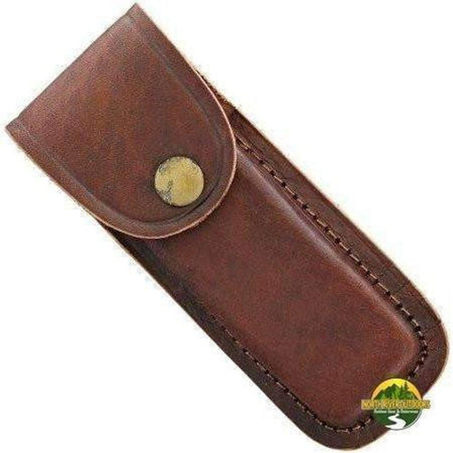 Leather Belt Sheath Fits up to 5" Closed Knives from NORTH RIVER OUTDOORS