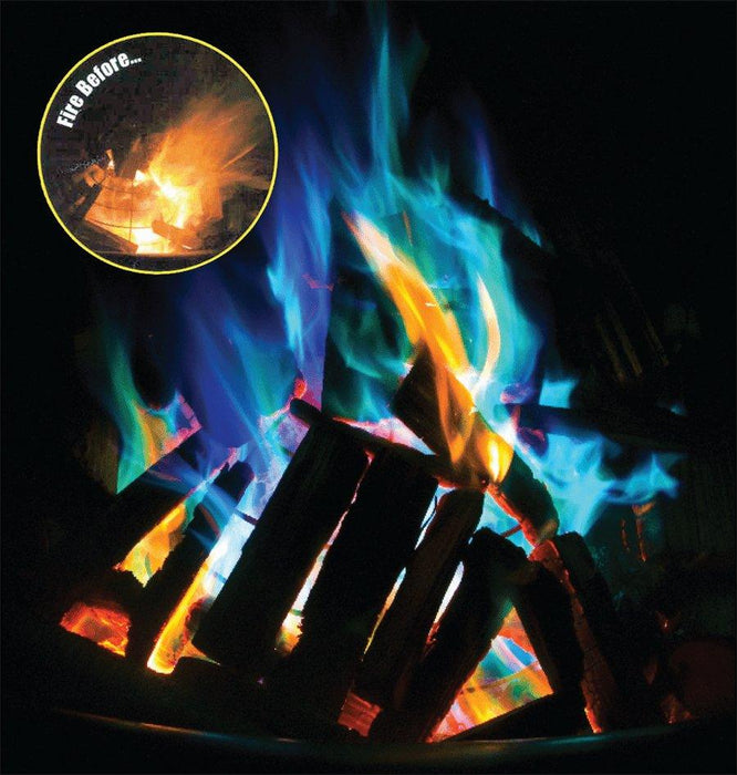 Magical Flames Fire Color Changing Packets Camp Fire Pits 12 Pack from NORTH RIVER OUTDOORS