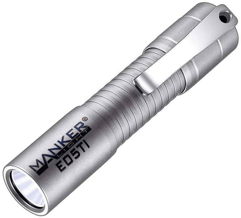 Manker E05 Ti 400 Lumens Titanium AA Flashlight With OSRAM LED from NORTH RIVER OUTDOORS