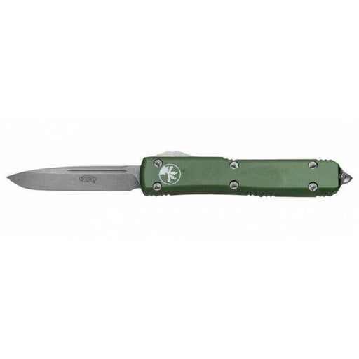 Microtech 121-10OD Ultratech Auto S/E Knife 3.46" Stonewashed Plain Blade, OD Handles - NORTH RIVER OUTDOORS