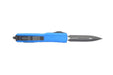Microtech 122-1BL Ultratech Auto OTF 3.46" Black D/E Blue Handles from NORTH RIVER OUTDOORS