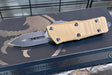 Microtech 238-1GTTAS Troodon Mini 1.99" D/E SS Tan G10 OTF Auto Knife from NORTH RIVER OUTDOORS