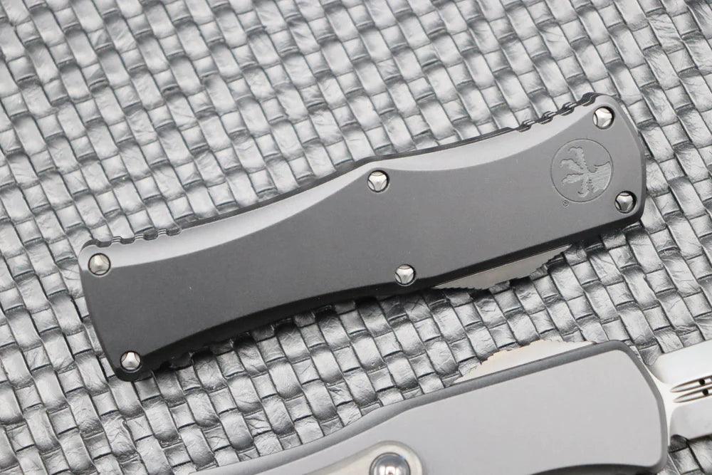Microtech 702-1 DLCTSH Signature Series Hera OTF AUTO Knife 3.125" Black DLC Double Edge Dagger from NORTH RIVER OUTDOORS