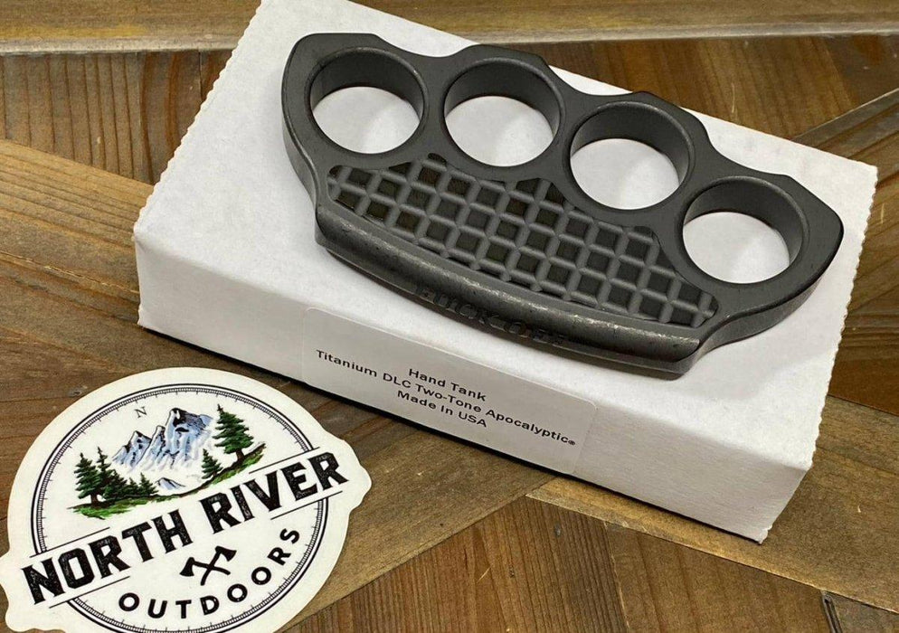 Microtech Marfione Custom Titanium Hand Tank 4-Hole Paperweight from NORTH RIVER OUTDOORS